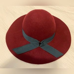 Eugenia Kim Red/Burgundy Wool Floppy Hat